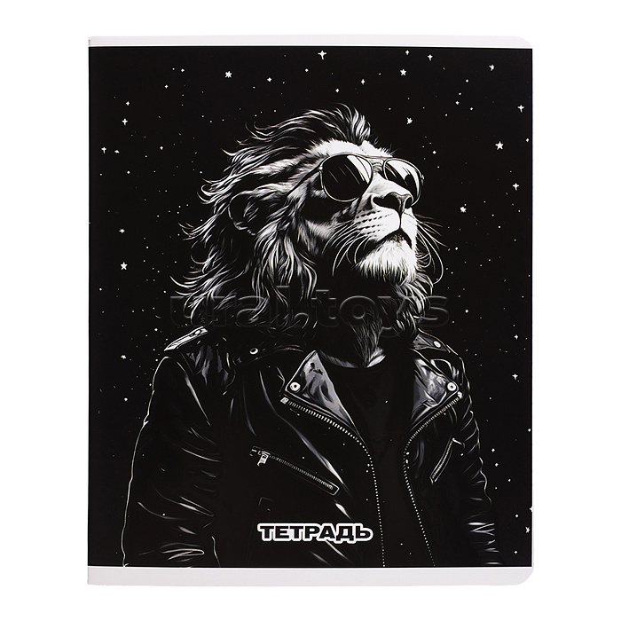 Тетрадь 48 л, клетка "Брутальные звери" А5+, мягкий переплёт (2 скобы)