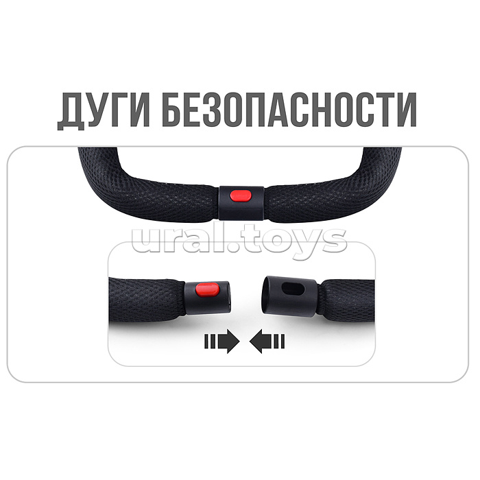 Велосипед 3-х колесный, резиновые шины, красный