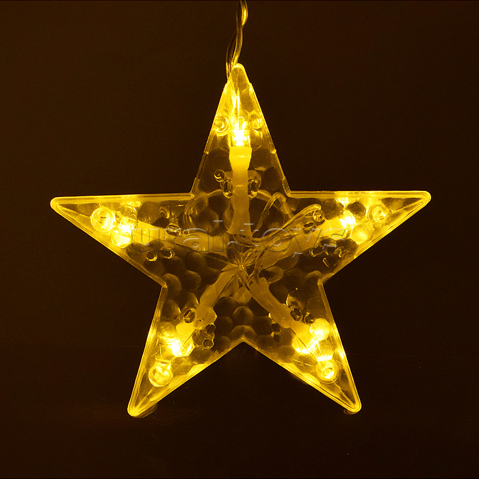 Электрогирлянда интерьерная "Звёздочки и снежинки" тёплый свет Электрогирлянда интерьерная "Звёздочки и снежинки" тёплый свет