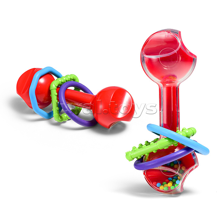 Погремушка "Гантелька" прозрачная