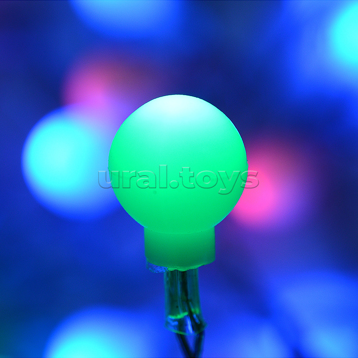 Электрогирлянда "Шарики матовые" 2,2м., 20 ламп, цветная