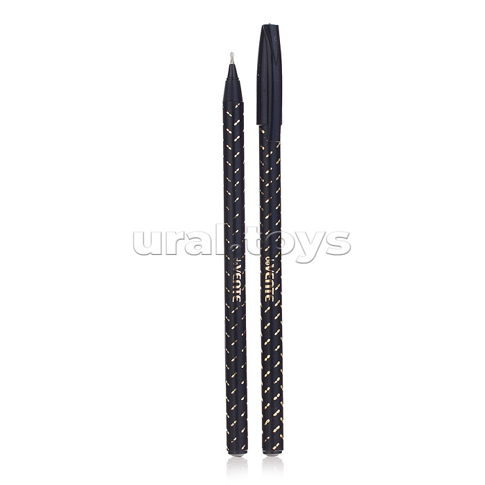 Ручка шариковая "Gold&Black" серия Speed Pro, d=0,7 мм, ультра гладкое письмо, чернила на масляной основе, игольчатый пишущий узел, корпус с дизайном, одноразовая, индивидуальная маркировка, в пластиковой тубе, синяя