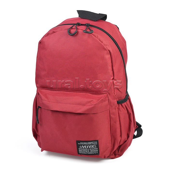 Рюкзак "Red" подростковый 40x29x17 см (14 л) 250 г, 1 отделение на молнии, 1 передний карман, 2 боковых кармана, красный