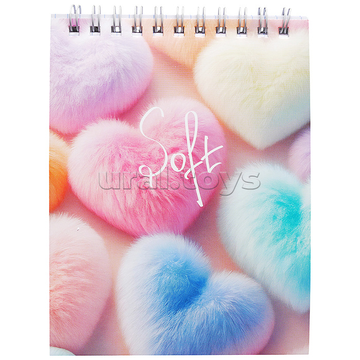 Блокноты А6 60л "Soft.1" гребень
