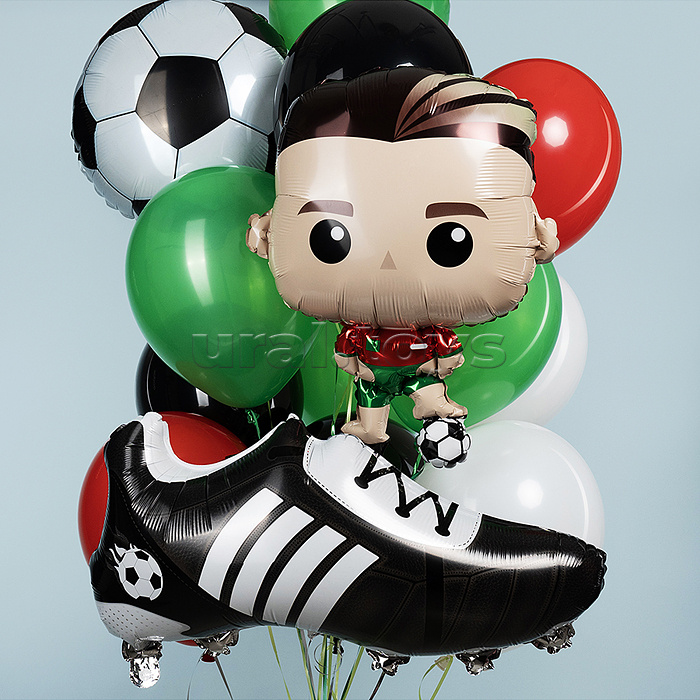 Шар (28''/71 см) Фигура, Спортивные кеды, Черный/Белый, 1 шт. в уп.