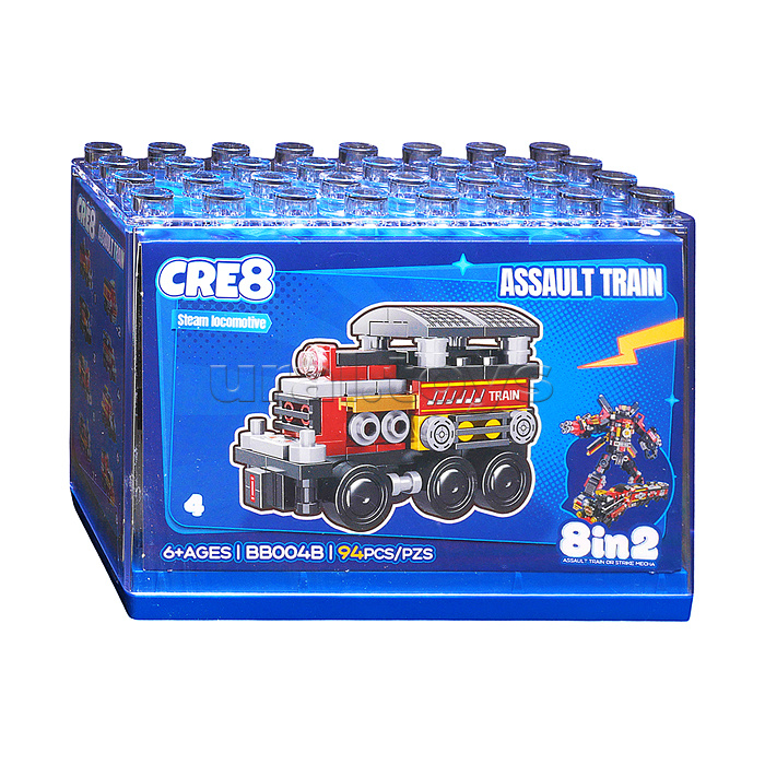 Конструктор "Робот-бронепоезд" 8 в 1 в коробке