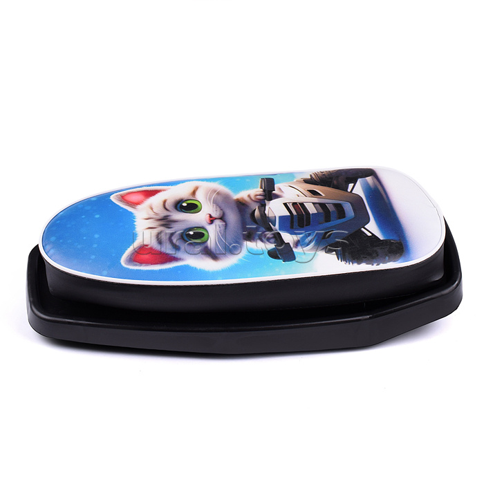 Игрушка Снегокат детский 111 "Mobile" с Т-образным толкателем и колесной базой (Котик на белом квадроцикле)