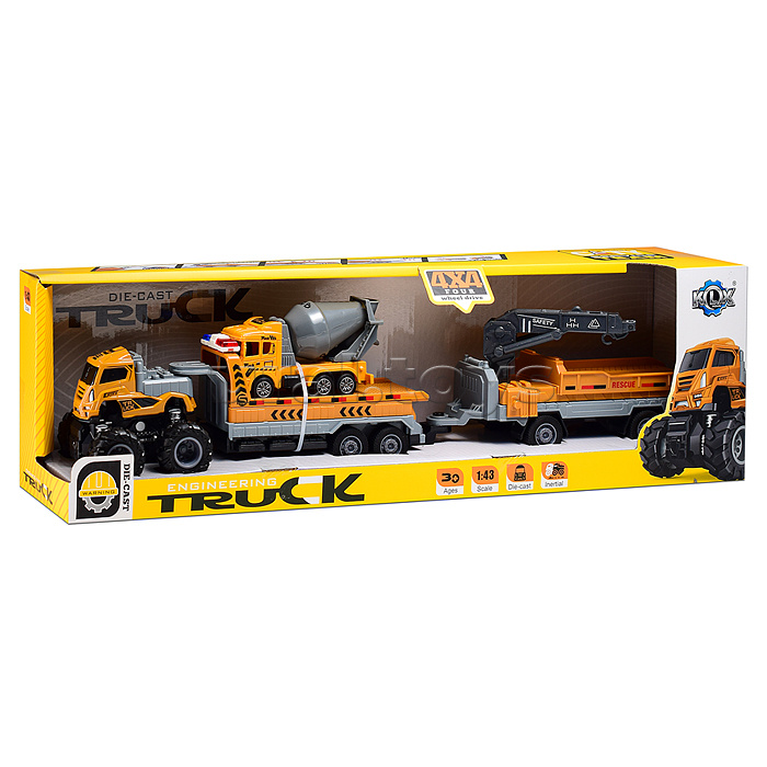 Машина "Прицеп с обратной тягой" 1:43 в коробке