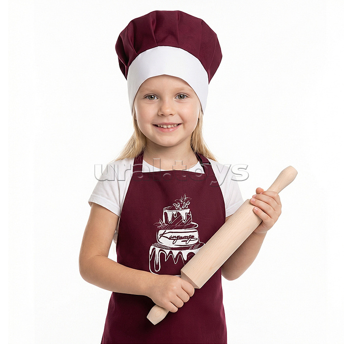 Набор "Кондитер" (100% хлопок) бордовый