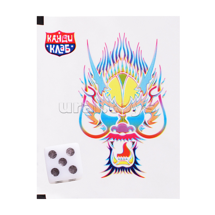 Жевательная конфета "Black Челендж Фанты" с татуировкой 15гр*24шт (2 Эмоции)