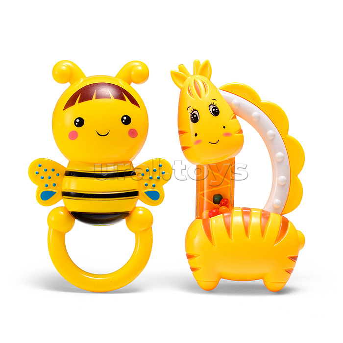 Набор погремушек "Пчеленок с жирафиком" в пакете