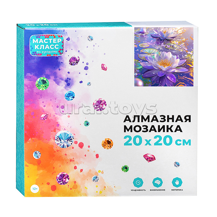 Мозаика алмазная "Водяная лилия" 20*20см