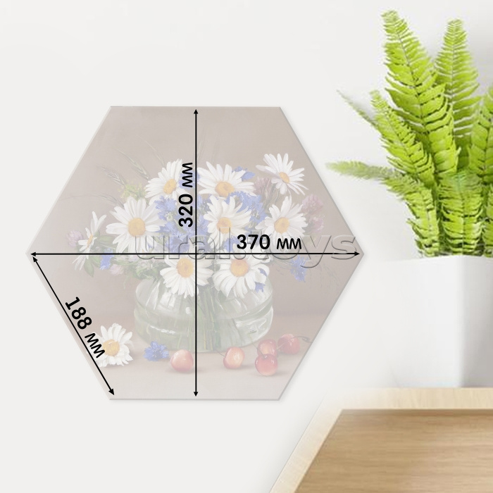 Картина по номерам 37х32 "Бузин. Ромашки и васильки" Гексагон (28 цветов) Картина по номерам 37х32 "Бузин. Ромашки и васильки" Гексагон (28 цветов)