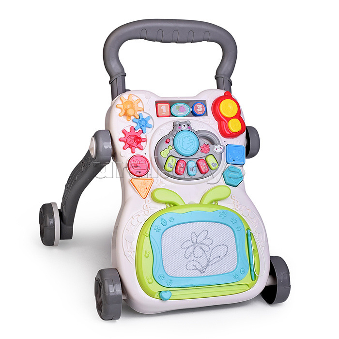 Каталка "Арт-мобиль" звук, доска для рисования, в коробке