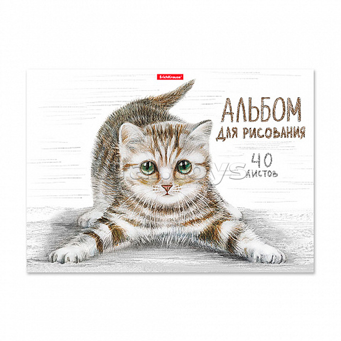 Альбом для рисования 40 л. "Tabby" А4, на клею