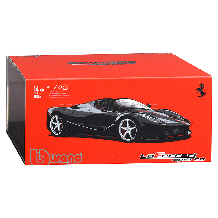 Гоночная машинка die-cast Ferrari - LaFerrari  Aperta, 1:43, красная