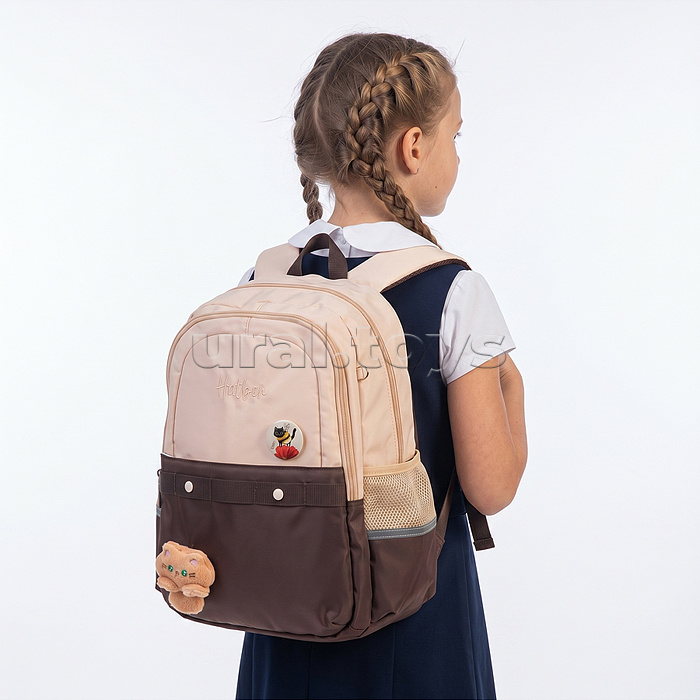 Рюкзак "Модная школа. Жж-мяу" 41х29х17,5см полиэстер нагрудная стяжка светоотраж. 2 отделения 3 кармана