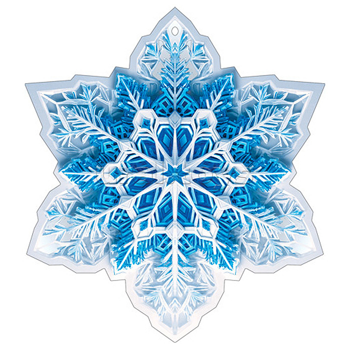 Набор украшений со скотчем "Снежинки" двухсторонние (10 шт. в наборе)