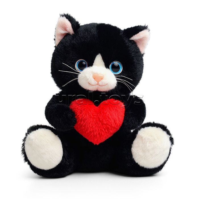 Мягкая игрушка "Кот с сердцем" 22 см