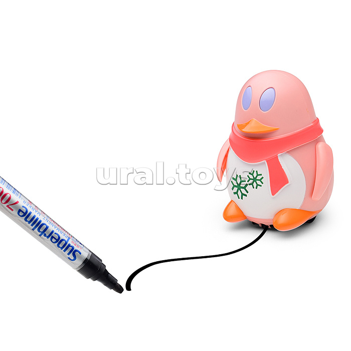 Пингвин на батарейках, в коробке