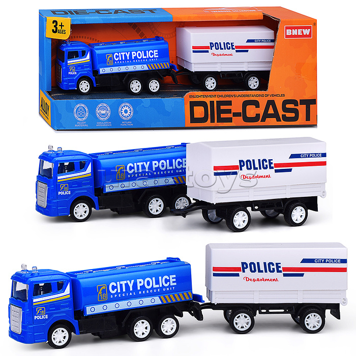 Машина "Полиция города" металл, в коробке