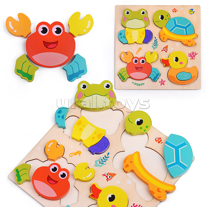 Пазл-вкладыш "Зверята"