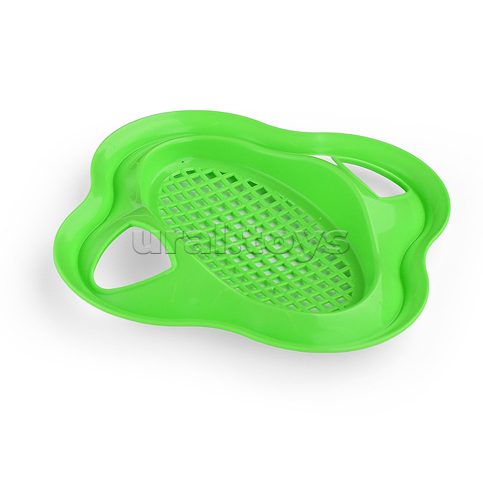 Набор №36: ведро-цветок среднее, ситечко-цветок, совок №2, грабельки №2, 2 формочки