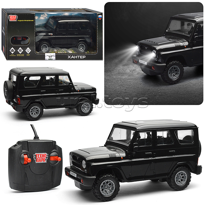 Машина UAZ Hunter 30 см, р/у (свет, черный) в коробке Машина UAZ Hunter 30 см, р/у (свет, черный) в коробке