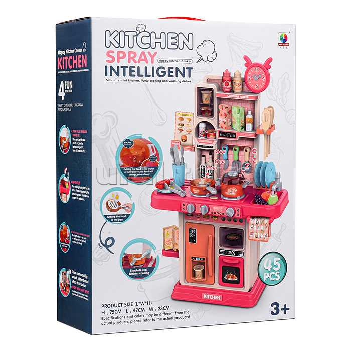Игровой набор кухня "Любимая кухня" цвет розовый, в коробке Игровой набор кухня "Любимая кухня" цвет розовый, в коробке