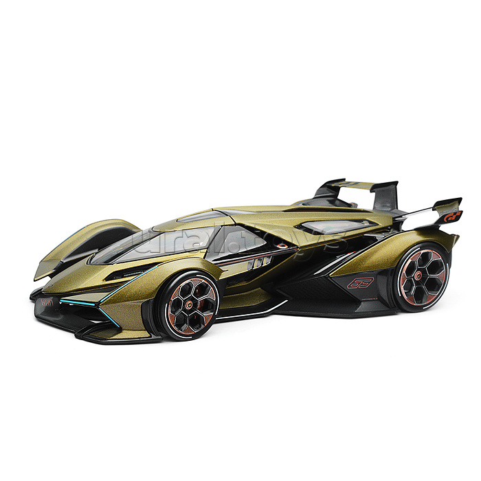 Машинка die-cast Lamborghini V12 Vision Gran Turismo, 1:18, зелёная, Машинка die-cast Lamborghini V12 Vision Gran Turismo, 1:18, зелёная,