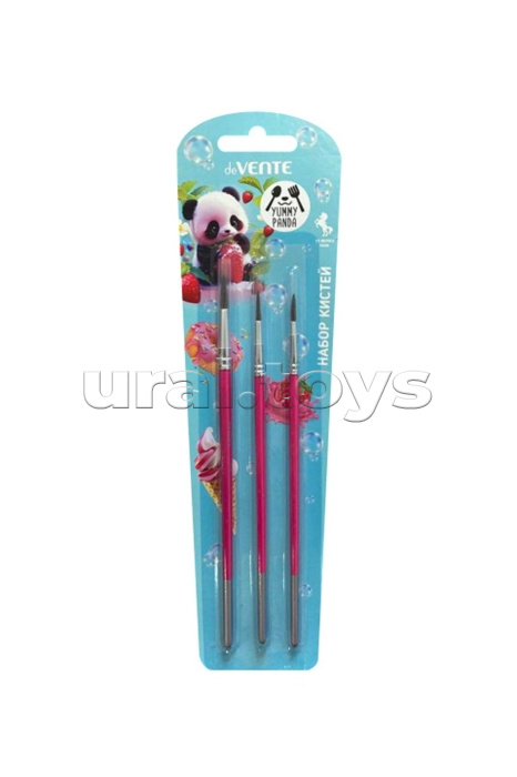 Набор кистей "Yummy Panda" 03 шт (пони № 2, 4, 7) в картонном блистере