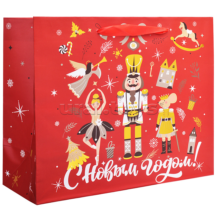 Пакет подарочный новогодний "Winter Wonderland" 26х13х32 см, Золотая сказка, фольга Пакет подарочный новогодний "Winter Wonderland" 26х13х32 см, Золотая сказка, фольга