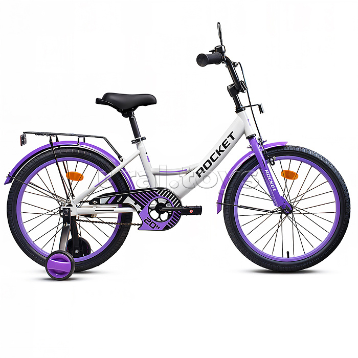 Велосипед 20" Rocket Gem, цвет белый/фиолетовый
