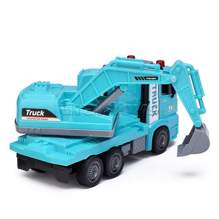 Машина "Автокран" с ковшом, на батарейках, в коробке