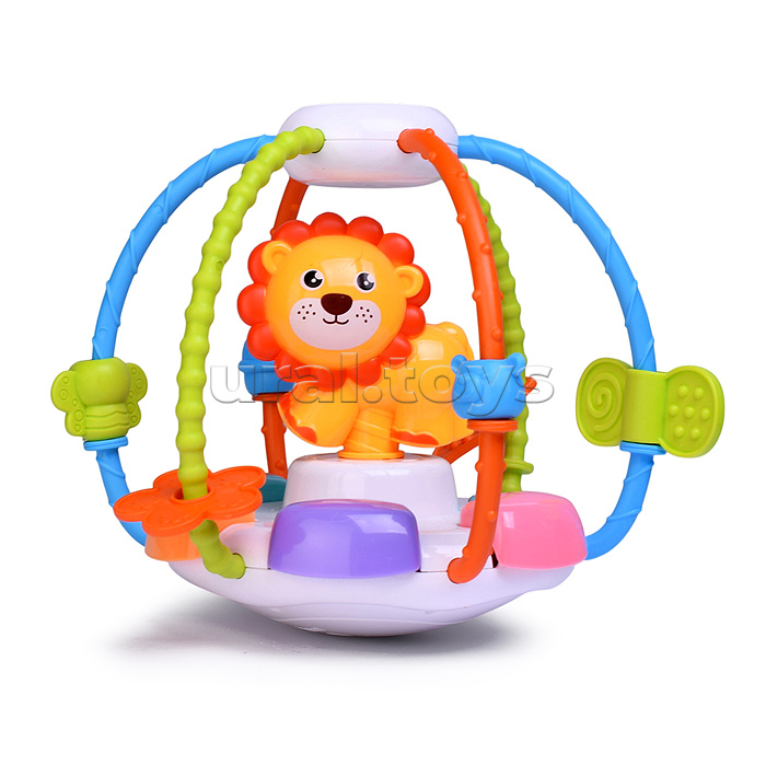 Игрушка развивающая "Милый шар-зверюшка" свет, звук, в коробке