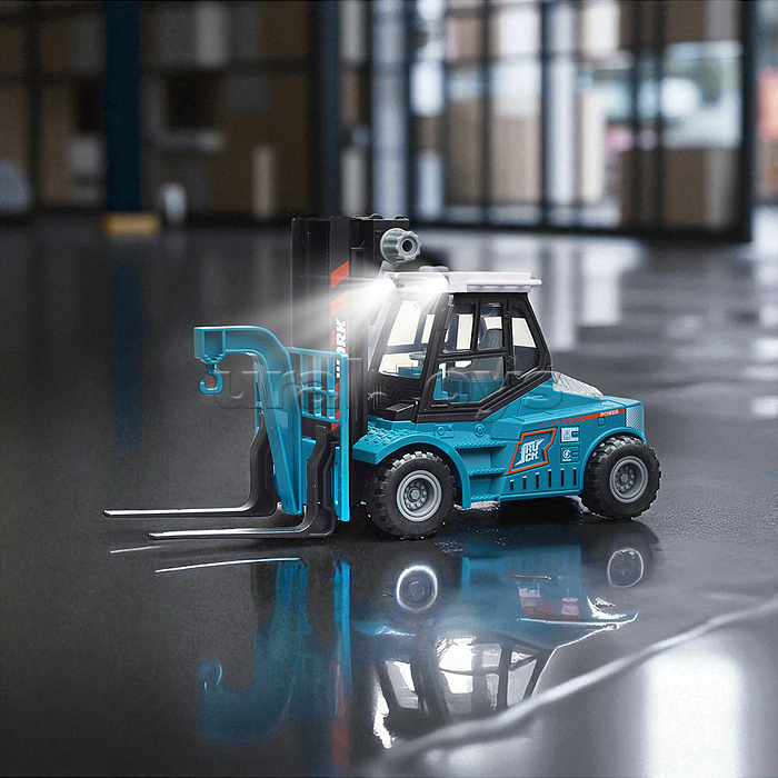 Машина "Вилочный погрузчик" (свет, звук) в коробке