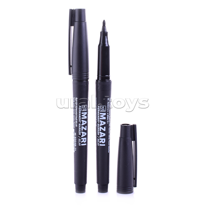 Маркер перманентный Belar, черный, пулевидный наконечник, ширина линии письма 1.5мм, картонная упаковка