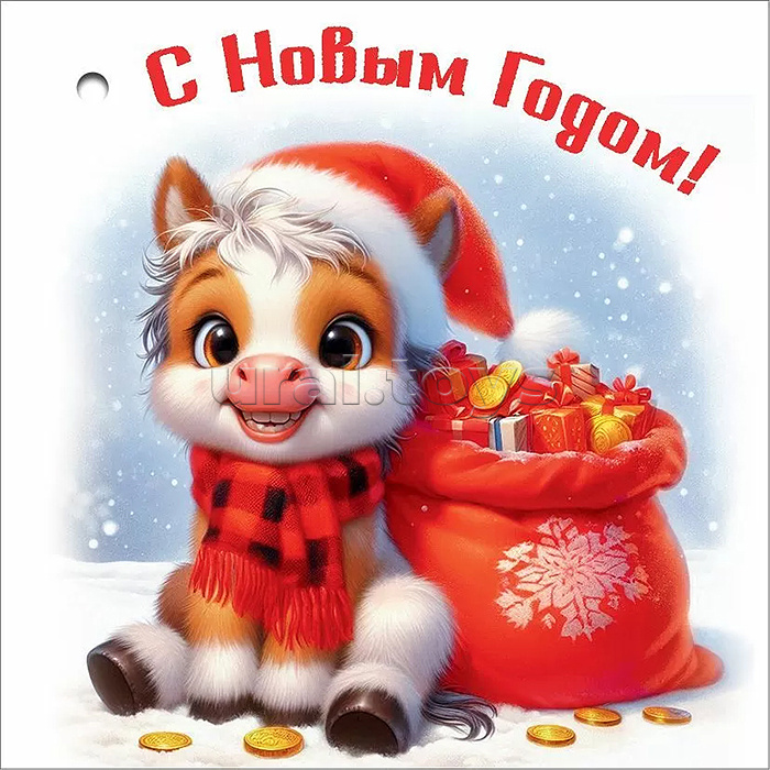 Бирка для подарка "С Новым годом!"