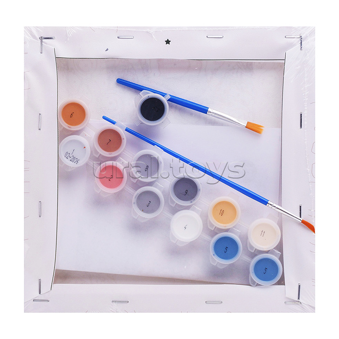 Картина по номерам "Три кота" 20х20