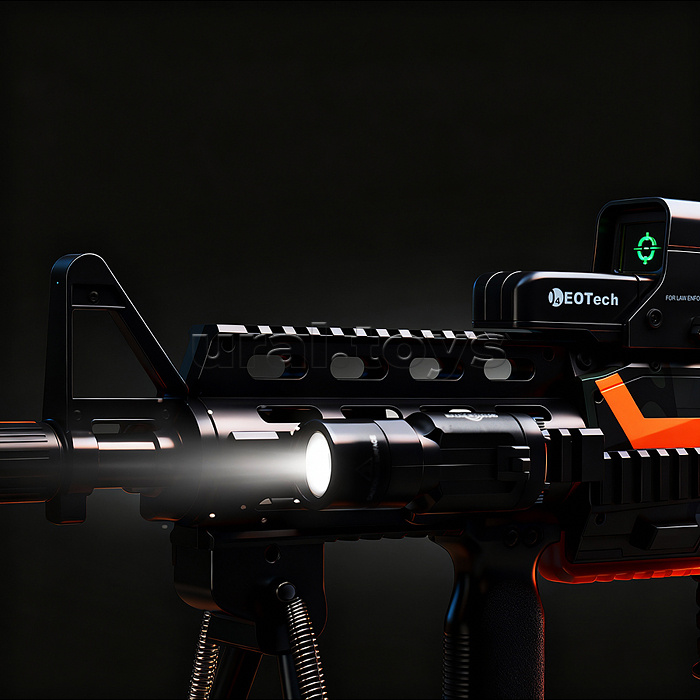 Автомат "Шорох" с мягкими пулями и мишенью, в коробке