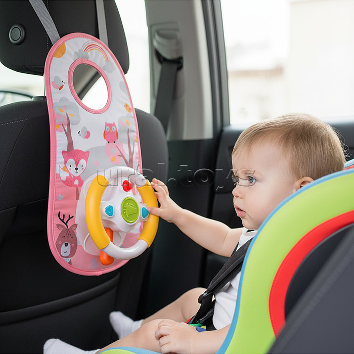 Коврик развивающий "Малышка рулит" (розовый) в коробке