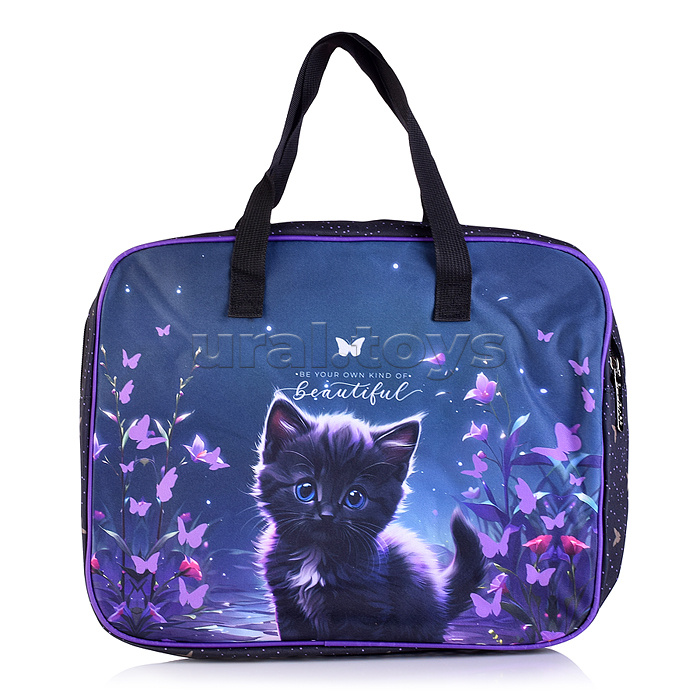 Папка для тетрадей, ИЗО и технологии "Beautiful Cat" A4 (36x28x8 см) плотный износостойкий полиэстер с водоотталкивающей пропиткой Папка для тетрадей, ИЗО и технологии "Beautiful Cat" A4 (36x28x8 см) плотный износостойкий полиэстер с водоотталкивающей пропиткой