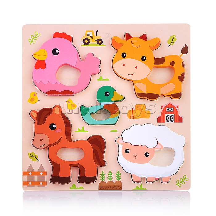 Пазл-вкладыш "Животные фермы"