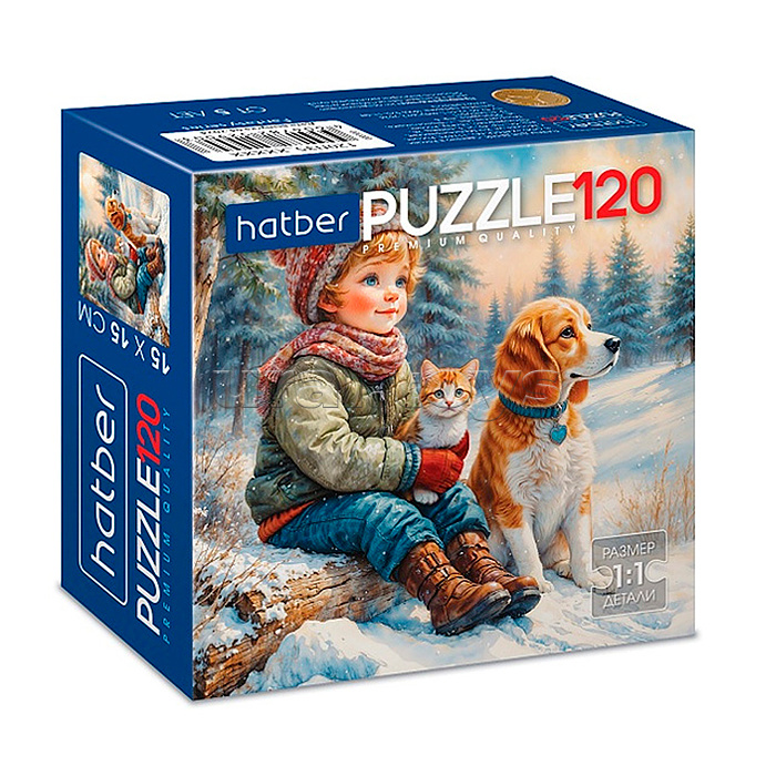 Пазлы 120 "Premium" "Мои верные друзья" Пазлы 120 "Premium" "Мои верные друзья"