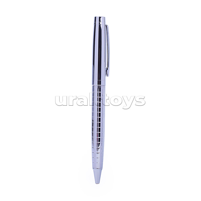 Ручка шариковая с поворотным механизмом MAG S, синяя, пулевидный пиш.узел 0,7 мм, корпус металлический, сменный стержень 99 мм типа Parker,  подарочная упаковка