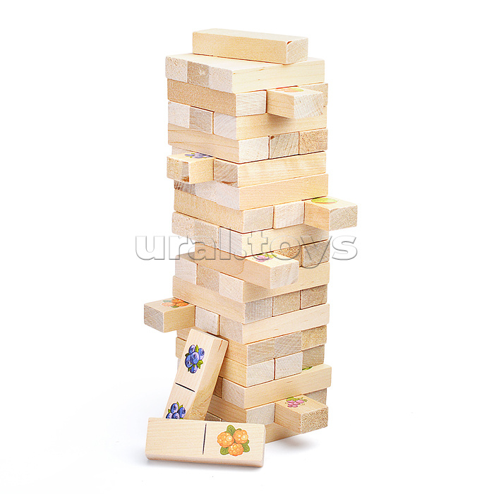 Башня+Домино 2 в 1 "Ягодный микс"