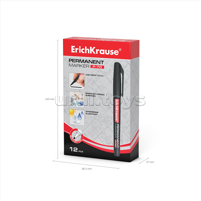 Перманентный маркер P-70, цвет чернил черный