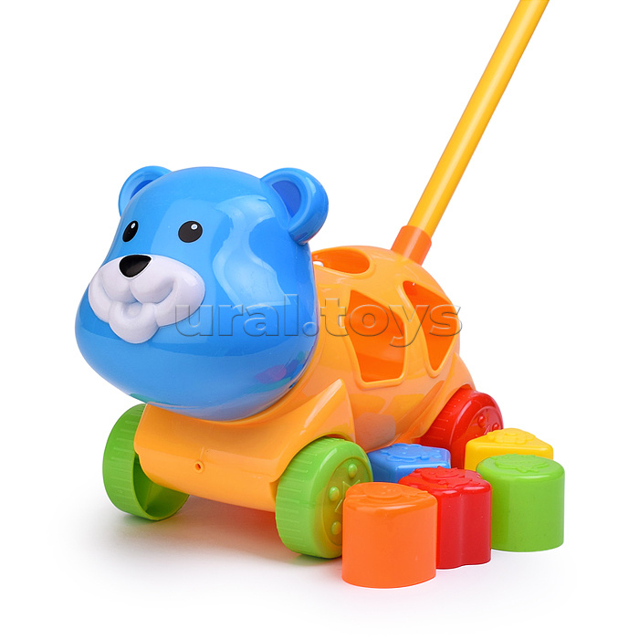 Каталка 9203 "Медведь" (головоломка с блоками) в пакете