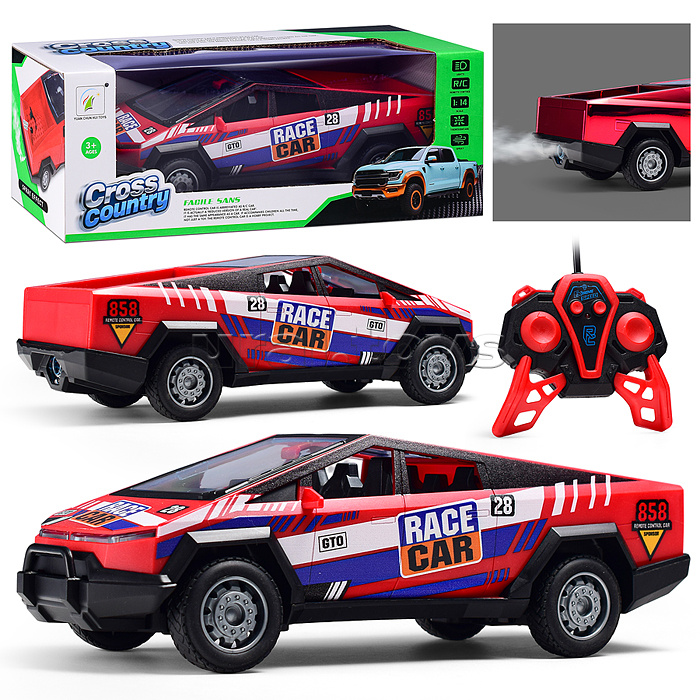 Машина "Спортивный авто" р/у, с дымом, 27 MHz, в коробке