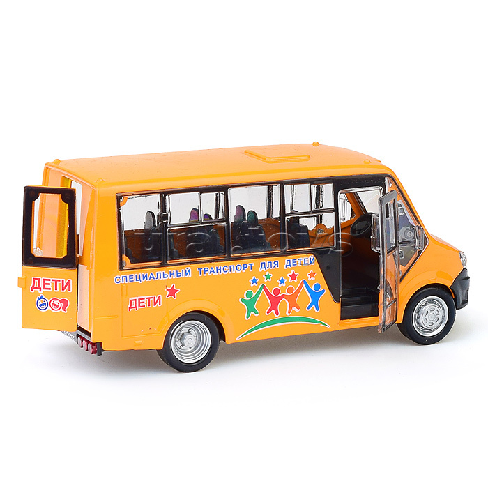 Машина металл Газель Next Citiline Дети 14,5 см, (откр. двери) инерц, в коробке